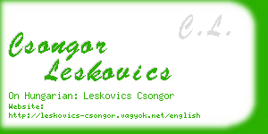 csongor leskovics business card